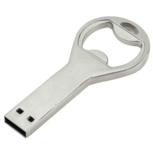 8GB USB Flash Drive with Bottle Opener Shape 8G Memory Stick U Disk – Silver