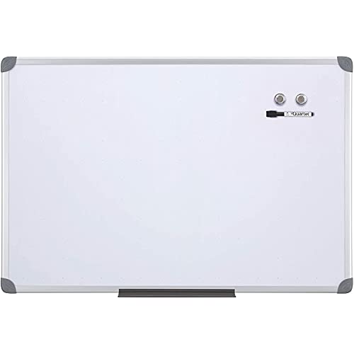 Quartet Magnetic Whiteboard, 2′ x 3′ White Boards, Dry Erase Board Includes One Quartet dry erase marker & Marker Tray, Home Office Accessories, Euro Style Aluminum Frame (UKTE2436-ECR)