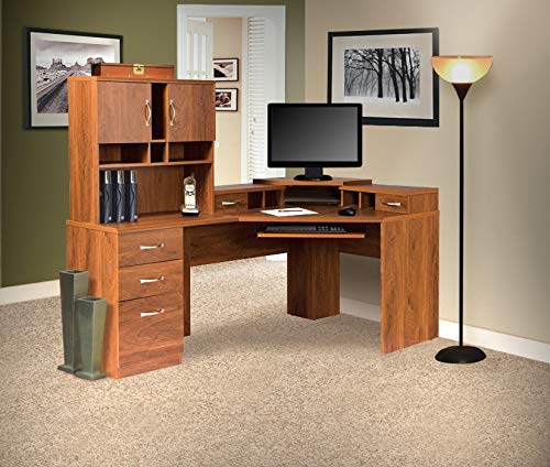 American Furniture Classics Reversible Corner Workcenter with Hutch