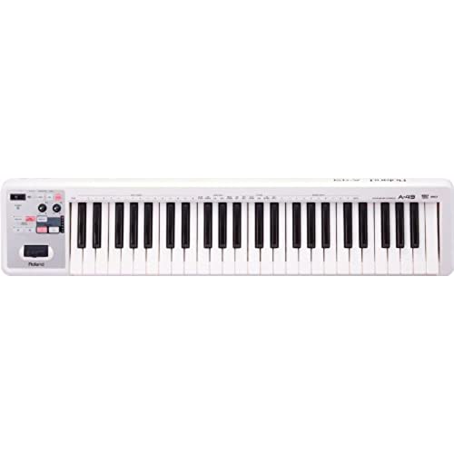 Roland A-49 MIDI Controller (White) PERFORMER PAK w/ Keyboard Bag