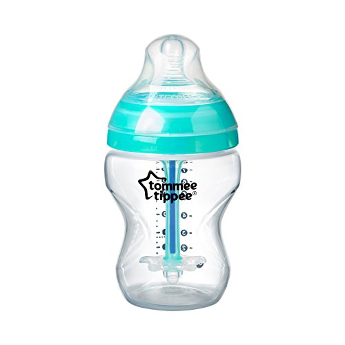 Tommee Tippee Advanced Anti-Colic Baby Bottle, Slow Flow Breast-Like Nipple, Heat-Sensing Technology, BPA-Free – 9 Ounce, 1 Count