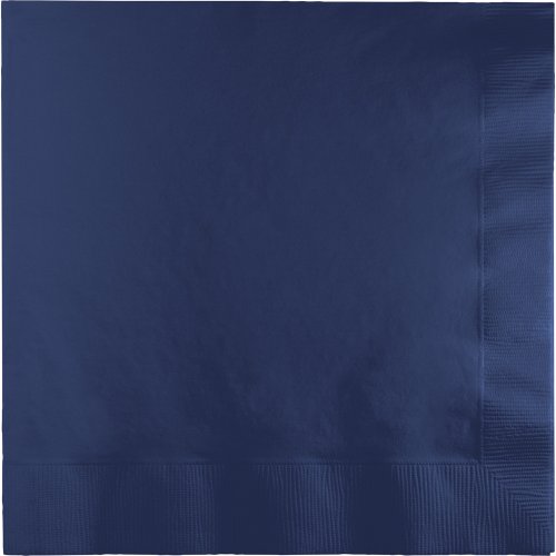 Creative Converting 500-Count Touch of Color 3-Ply Paper Lunch Napkins, Navy – 581137B