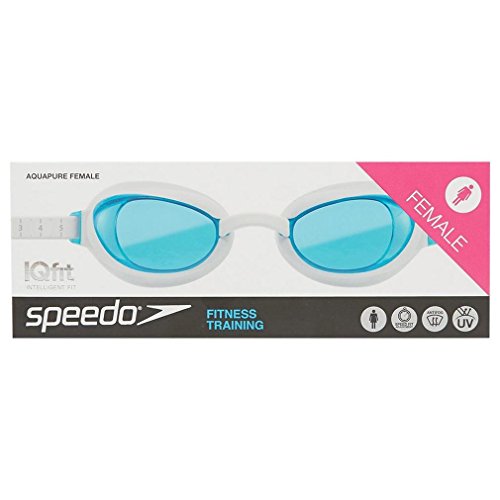 Speedo Adult Aqaupure Goggle – White/blue