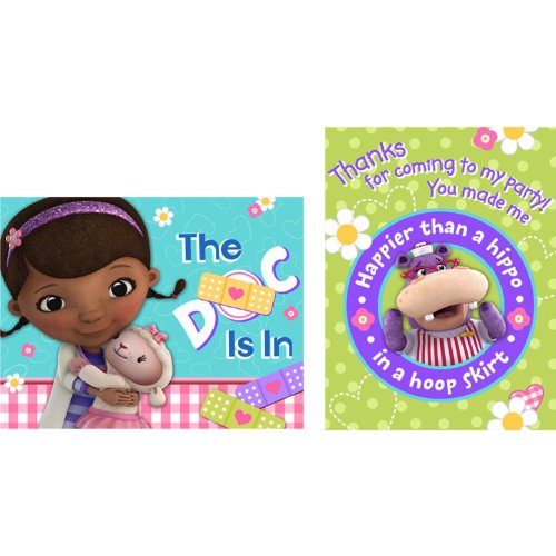 Doc McStuffins Invitations w / Envelopes and Thank You Postcards (8ct each)