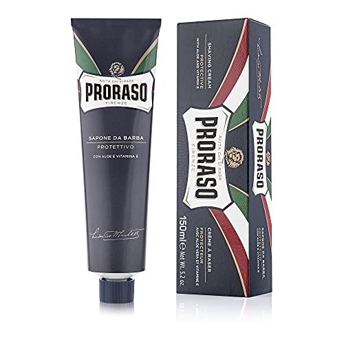 Proraso Shaving Cream, Protective and Moisturizing with Aloe Vera and Vitamin E, 5.2 Ounce (Pack of 1)
