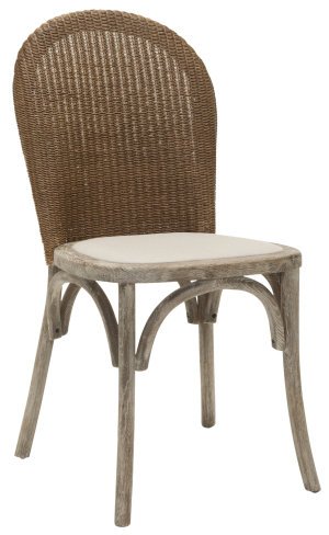 Safavieh Mercer Collection Sharon Finish Taupe Side Chairs, Antique Oak, Set of 2