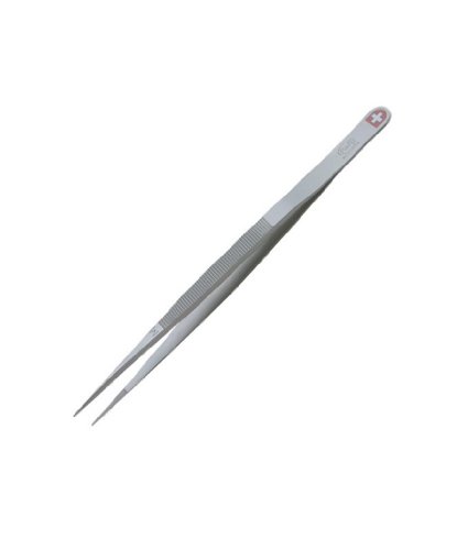 Swiss Made Tweezers with Large tip and Chrome Finish, INOX L, Designed for Jewelers
