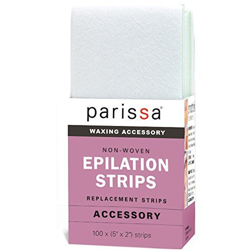 Parissa Epilation (Waxing) Non-Woven Cloth Strips, X- Small strips (5″ X 2″), 100 Count