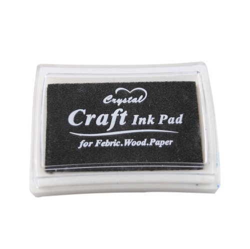 YPSelected Craft Ink Pad Inkpad for Paper Wood Fabric 15 Colors Available for Rubber Stamps (Black)