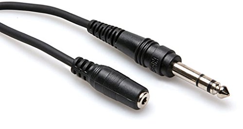 Hosa MHE-310 3.5 mm TRS(female) to 1/4″ TRS(male) Headphone Adaptor Cable, 10 Feet Black
