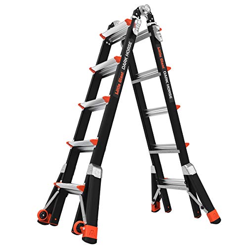 Little Giant Ladders, Dark Horse, M22, 11-19 foot, Multi-Position Ladder, Fiberglass, Type 1A, 300 lbs weight rating, (15145-001)