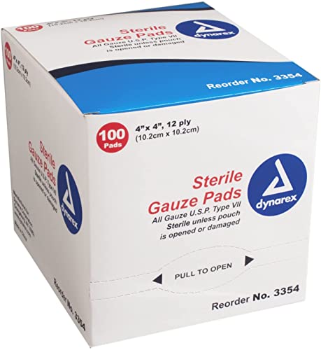 Dynarex Sterile Gauze Pad 4″ x 4″ 100 Count