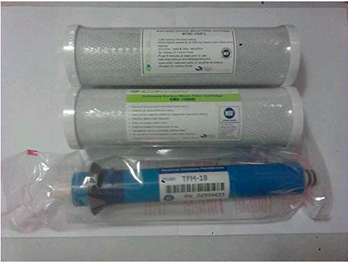 GE TFM-18 18 GPD RO Reverse Osmosis GE Membrane w/ Ca Ware Pre & Post Filters FX12M Smart Water Compatible by CFS