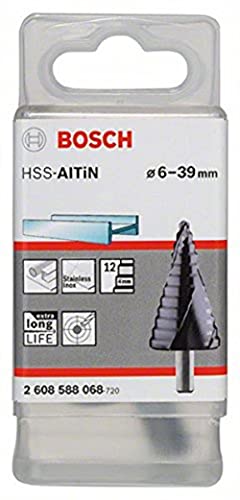 Bosch 2608588068 Hss-AlTiN Step Drill Bit 12 Parts 6-39mm