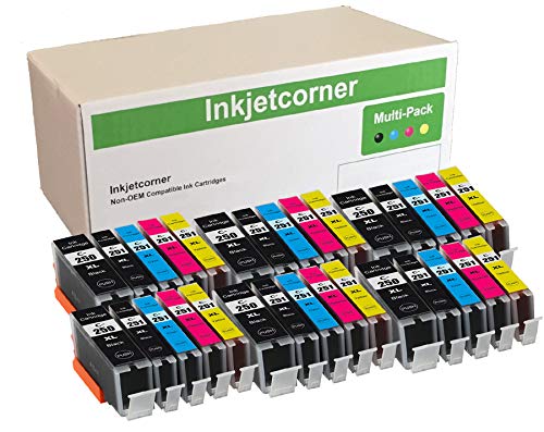 Inkjetcorner Compatible Ink Cartridges Replacement for PGI-250XL CLI-251XL PGI 250 CLI 251 for use with MX922 MG5520 MG5522 MG5620 MG5420 MX722 MG6420 (30 Pack)
