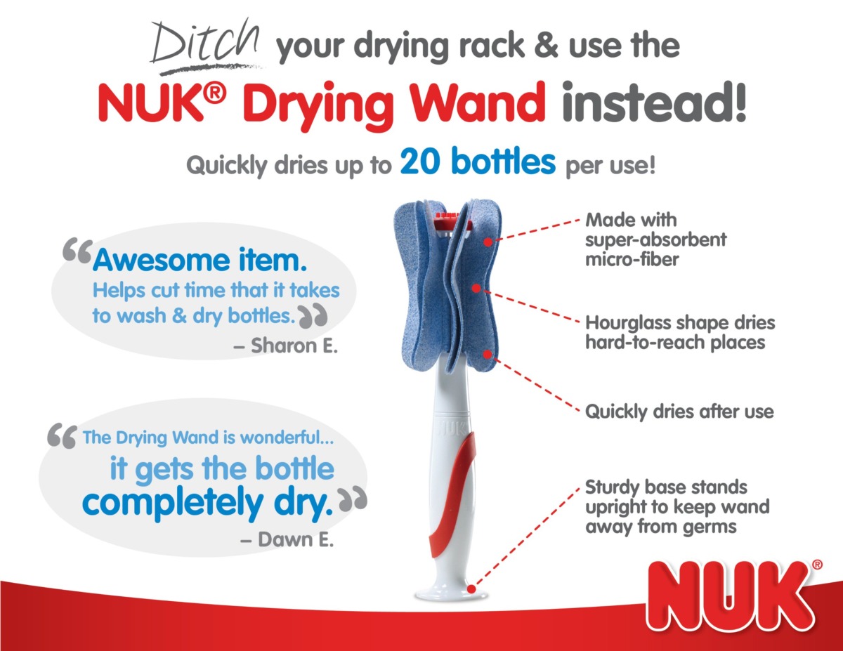 NUK Bottle Drying Wand with Ergonomic Handle (Discontinued by Manufacturer) | The Storepaperoomates Retail Market - Fast Affordable Shopping