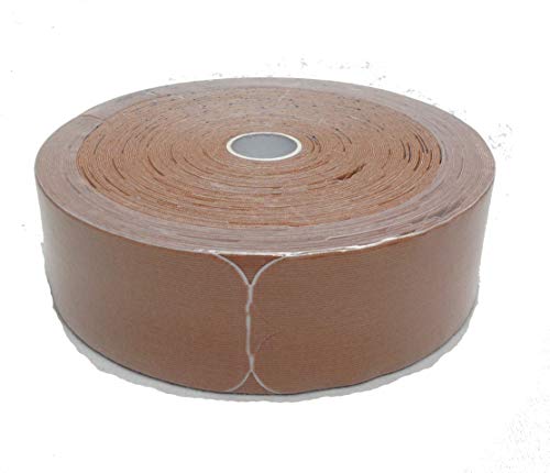 Therapist’s Choice® Kinesiology Tape, 2″x105′ PRE-Cut Bulk Roll (Beige), PRE-Cut into Easy-to-Apply 10 inch Strips.