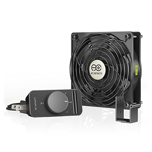 AC Infinity AXIAL S1225, 120mm Muffin Fan with Speed Controller, UL-Certified for Doorway, Room to Room, Wood Stove, Fireplace, Circulation Projects
