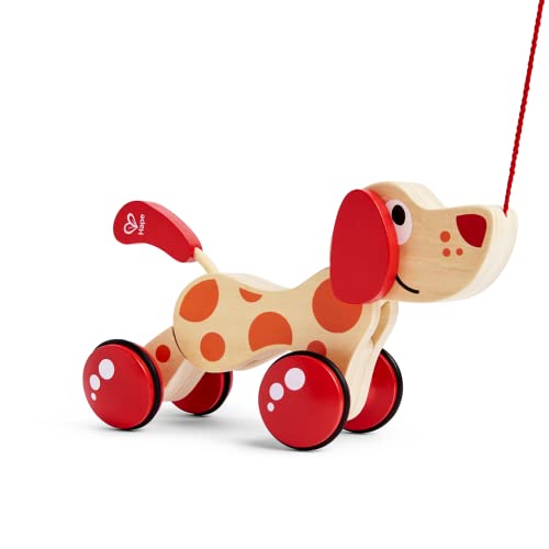 (1, 40 x 40 cm) – Hape E0347 Pepe Pull Along – Walk Along Wooden Dog Toy – Virtual Pet