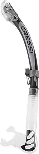 Cressi Alpha Ultra Dry Snorkel (Black/Silver) (ES258055)