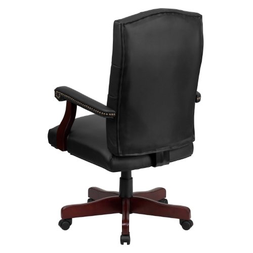 Flash Furniture Martha Washington Black LeatherSoft Executive Swivel Office Chair with Arms | The Storepaperoomates Retail Market - Fast Affordable Shopping