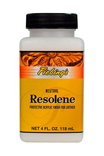 Fiebing’s Acrylic Resolene 4 Oz. – Protective Acrylic Finish for Leather – Flexible, Durable and Water Resistant Acrylic Top Finish for Dyed or Polished Leathers – Provides Long-Lasting Protection