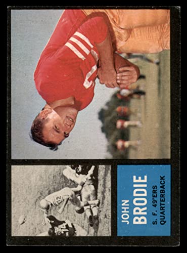 1962 Topps Football 152 John Brodie Excellent (5 out of 10) by Mickeys Cards