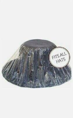Hat Protector, Clear Plastic with Elastic for a Perfect Fit, One Size Fits All.