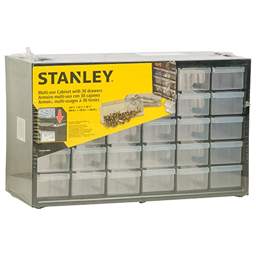 Stanley 1-93-980 Storage Box with compartments, Black/Transparent