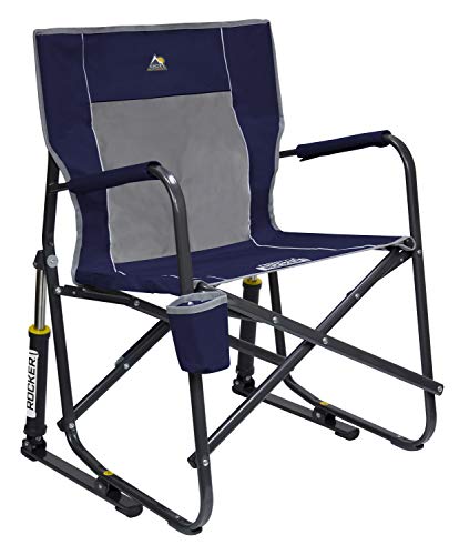 GCI Outdoor Freestyle Rocker Portable Rocking Chair & Outdoor Camping Chair, ergonomic Nylon, Indigo Blue