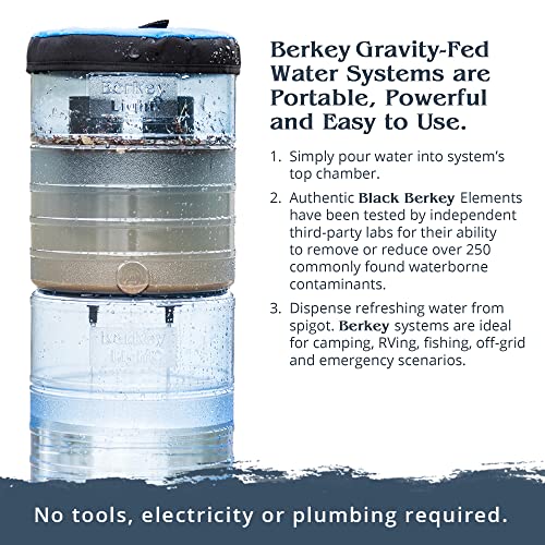 Royal Berkey Gravity-Fed Water Filter with 2 Black Berkey Elements Provides Clean, Refreshing Water at Home, Camping, RVing, Off-Grid, Emergencie | The Storepaperoomates Retail Market - Fast Affordable Shopping