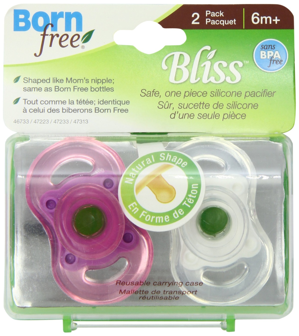 BPA-Free Bliss Natural Shape Pacifier, Pink, 6M+ | The Storepaperoomates Retail Market - Fast Affordable Shopping