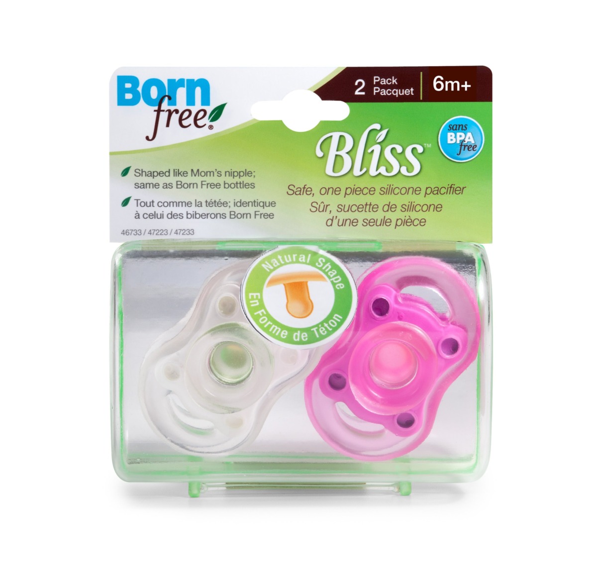 BPA-Free Bliss Natural Shape Pacifier, Pink, 6M+ | The Storepaperoomates Retail Market - Fast Affordable Shopping