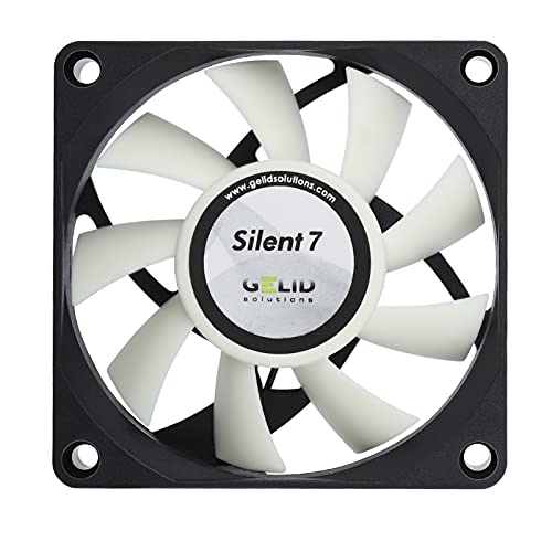 GELID Solutions Silent 7 – 3-Pin Fan of 70mm for Standard Case | Silent Operation | Optimized Fan Blades | High Airflow & High Static Pressure.