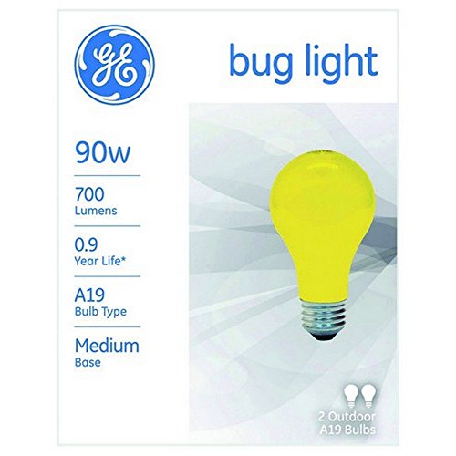 GE Lighting 61435 90 Watt Yellow Bug Light 2 Count