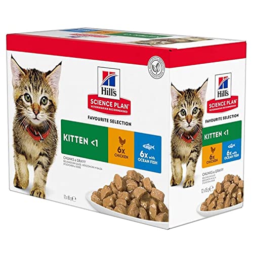 Hill’s Science Plan Feline Chunks & Gravy Kitten Pouch Multipack 12x85g