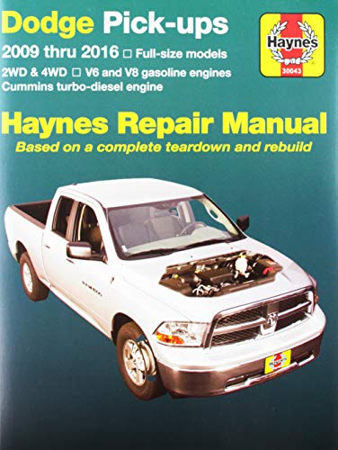 Haynes Repair Manuals 30043 for Dodge Full-Size Pick-ups 2009-2016