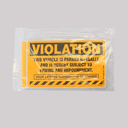 SmartSign (Pack of 50) 5 x 8 inch “Violation – Vehicle Illegally Parked, Subject to Towing/Impoundment” Parking Violation Stickers with Permanent Adhesive, 4.5 mil Paper, Fluorescent Orange and Black | The Storepaperoomates Retail Market - Fast Affordable Shopping