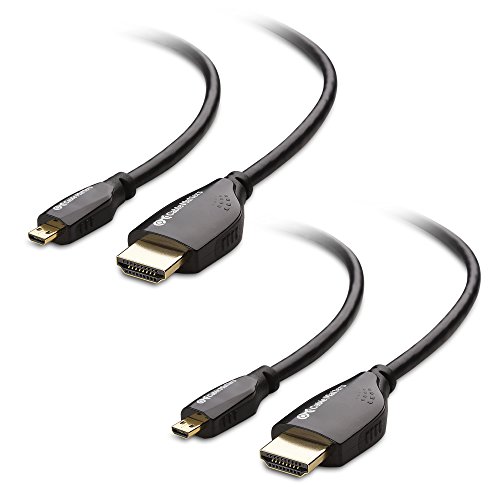Cable Matters 2-Pack High Speed HDMI to Micro HDMI Cable 3 ft (Micro HDMI to HDMI) 4K Resolution Ready