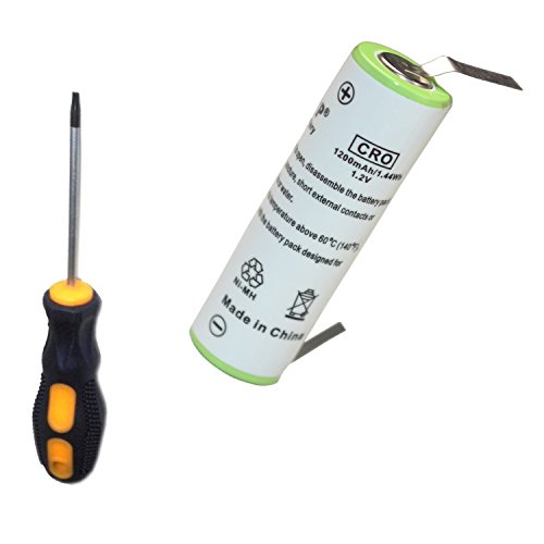 HQRP Battery compatible with Philips Norelco EBR-8 EBR8 5625X 5812XL 6613X 6614X 6615X 6616X HQ6613 Shaver plus Screwdriver