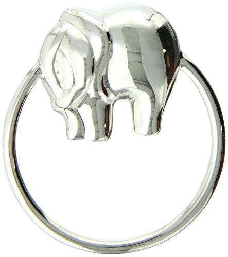Krysaliis Sterling Silver Baby Rattle, Elephant Ring