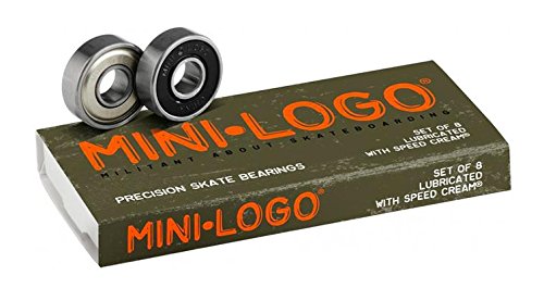 Mini-Logo Skateboards Bearings (Pack of 8), Silver