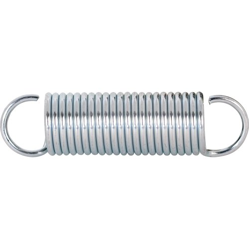 Prime-Line SP 9610 Extension Spring, Spring Steel Construction, Nickel-Plated Finish, 0.072 GA x 5/8 inch x 2-1/2 inch, Single Loop Open, (2-pack)