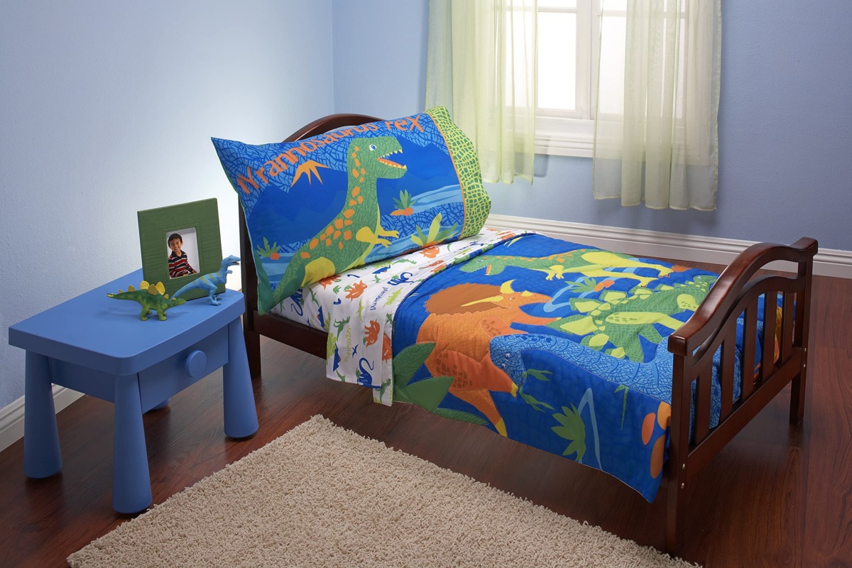 Everything Kids 4 Piece Toddler Bedding Set, Dinosaurs | The Storepaperoomates Retail Market - Fast Affordable Shopping