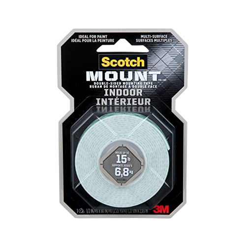 Scotch-Mount Indoor Double-Sided Mounting Tape 110H, 1/2 in x 80 in