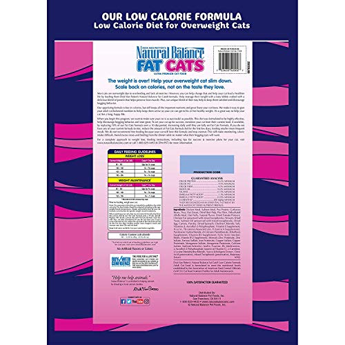 Natural Balance Fat Cats Chicken Meal, Salmon Meal, Garbanzo Beans, Peas & Oat Groats Cat Food, Low-Calorie Dry Cat Food for Overweight Adult Cats, 15-lb. Bag | The Storepaperoomates Retail Market - Fast Affordable Shopping