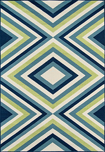 Momeni Rugs , Baja Collection Contemporary Indoor & Outdoor Area Rug, Easy to Clean, UV protected & Fade Resistant, 3’11” x 5’7″, Multicolor