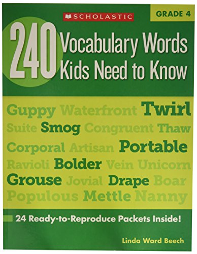 Scholastic Teaching Resources 9780545468640 240 Vocabulary Words Kids Need to Know, Grade 4, 0.19″ Height, 8.5″ Width, 11″ Length