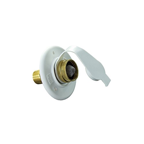JR Products 160-85-A-2Z-A Polar White Brass Check Valve Flusher Water Inlet