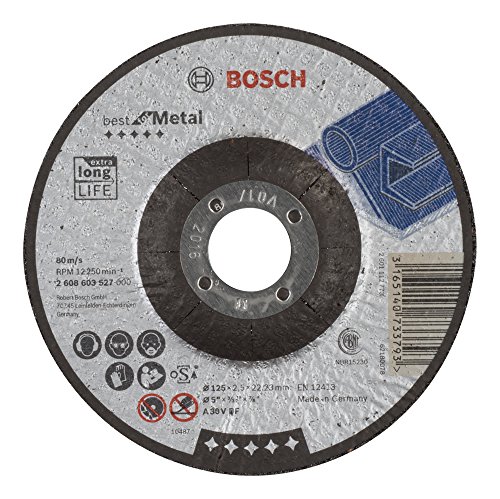 Bosch 2 608 603 527 – Best for Metal Bent Cutting Blade – A 30 V BF, 125 mm, 2.5 mm (Pack of 1)